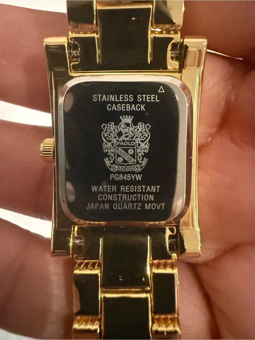 Vintage Paolo Gucci Gold-Tone Bracelet Watch